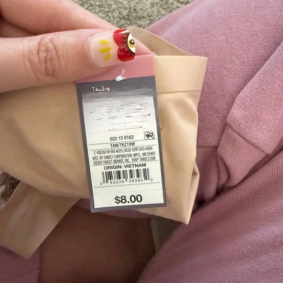 Women's Luxury Brushed Micro No Show Thong Auden Pearl Tan NWT L (12-14) - Picture 5 of 5